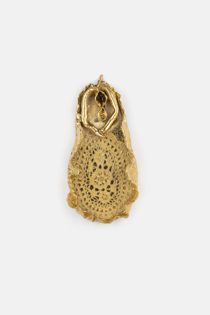 A golden sculpture